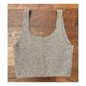 Ozma Maggie Crop, Baby Alpaca Linen, Dark Heather Grey